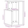 Mesa auxiliar madera de ingeniería roble ahumado 35x35x60 cm by vidaXL, Coffee table - Ref: Foro24-840741, Price: 41,64 €, Di...
