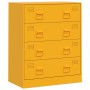 Aparador de acero amarillo mostaza 67x39x83 cm de vidaXL, Aparadores - Ref: Foro24-841682, Precio: 189,21 €, Descuento: %