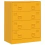 Aparador de acero amarillo mostaza 67x39x83 cm de vidaXL, Aparadores - Ref: Foro24-841682, Precio: 186,98 €, Descuento: %