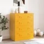 Aparador de acero amarillo mostaza 67x39x83 cm de vidaXL, Aparadores - Ref: Foro24-841682, Precio: 186,98 €, Descuento: %