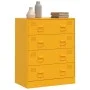 Aparador de acero amarillo mostaza 67x39x83 cm de vidaXL, Aparadores - Ref: Foro24-841682, Precio: 186,98 €, Descuento: %