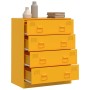 Aparador de acero amarillo mostaza 67x39x83 cm de vidaXL, Aparadores - Ref: Foro24-841682, Precio: 189,21 €, Descuento: %
