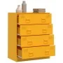 Aparador de acero amarillo mostaza 67x39x83 cm de vidaXL, Aparadores - Ref: Foro24-841682, Precio: 186,98 €, Descuento: %