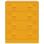 Aparador de acero amarillo mostaza 67x39x83 cm de vidaXL, Aparadores - Ref: Foro24-841682, Precio: 189,21 €, Descuento: %