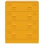 Aparador de acero amarillo mostaza 67x39x83 cm de vidaXL, Aparadores - Ref: Foro24-841682, Precio: 186,98 €, Descuento: %