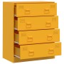 Aparador de acero amarillo mostaza 67x39x83 cm de vidaXL, Aparadores - Ref: Foro24-841682, Precio: 189,21 €, Descuento: %