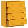 Aparador de acero amarillo mostaza 67x39x83 cm de vidaXL, Aparadores - Ref: Foro24-841682, Precio: 186,98 €, Descuento: %