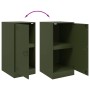 Aparador de acero verde oliva 34,5x39x73 cm de vidaXL, Aparadores - Ref: Foro24-841713, Precio: 70,69 €, Descuento: %