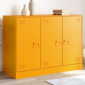 Aparador de acero amarillo mostaza 99x39x73 cm by vidaXL, Sideboards - Ref: Foro24-841724, Price: 165,67 €, Discount: %