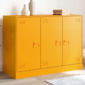 Gelber Senf-Stahlschrank 99x39x73 cm von vidaXL, Sideboards - Ref: Foro24-841724, Preis: 159,70 €, Rabatt: %