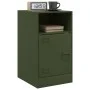 Mesitas de noche 2 unidades acero verde oliva 34,5x39x62 cm de vidaXL, Mesitas de noche - Ref: Foro24-841772, Precio: 95,51 €...