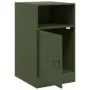 Mesitas de noche 2 unidades acero verde oliva 34,5x39x62 cm de vidaXL, Mesitas de noche - Ref: Foro24-841772, Precio: 95,51 €...