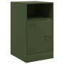 Mesitas de noche 2 unidades acero verde oliva 34,5x39x62 cm de vidaXL, Mesitas de noche - Ref: Foro24-841772, Precio: 96,40 €...