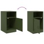 Mesitas de noche 2 unidades acero verde oliva 34,5x39x62 cm de vidaXL, Mesitas de noche - Ref: Foro24-841772, Precio: 96,40 €...