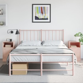 Mesitas de noche 2 unidades acero rosa 34,5x39x62 cm by vidaXL, Nightstands - Ref: Foro24-841766, Price: 96,45 €, Discount: %