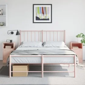 Mesitas de noche 2 unidades acero rosa 34,5x39x62 cm by vidaXL, Nightstands - Ref: Foro24-841766, Price: 95,51 €, Discount: %