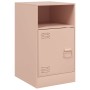 Nachttische, 2 Stück, rosa Stahl, 34,5x39x62 cm. von vidaXL, Nachttische - Ref: Foro24-841766, Preis: 96,45 €, Rabatt: %