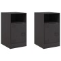 Mesitas de noche 2 unidades acero negro 34,5x39x62 cm de vidaXL, Mesitas de noche - Ref: Foro24-841764, Precio: 90,62 €, Desc...
