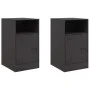 Mesitas de noche 2 unidades acero negro 34,5x39x62 cm de vidaXL, Mesitas de noche - Ref: Foro24-841764, Precio: 89,78 €, Desc...