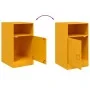 Mesitas de noche 2 uds acero amarillo mostaza 34,5x39x62 cm by vidaXL, Nightstands - Ref: Foro24-841770, Price: 94,96 €, Disc...