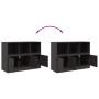 Aparador de acero negro 99x39x73 cm de vidaXL, Aparadores - Ref: Foro24-841787, Precio: 146,76 €, Descuento: %