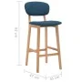 Taburetes de cocina 2 unidades tela azul de vidaXL, Taburetes de cocina - Ref: Foro24-289371, Precio: 163,87 €, Descuento: %