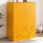 Aparador de acero amarillo mostaza 67x39x95 cm de vidaXL, Aparadores - Ref: Foro24-841808, Precio: 171,41 €, Descuento: %