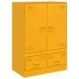 Aparador de acero amarillo mostaza 67x39x95 cm de vidaXL, Aparadores - Ref: Foro24-841808, Precio: 171,41 €, Descuento: %