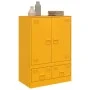 Aparador de acero amarillo mostaza 67x39x95 cm de vidaXL, Aparadores - Ref: Foro24-841808, Precio: 171,41 €, Descuento: %