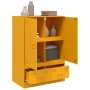 Aparador de acero amarillo mostaza 67x39x95 cm by vidaXL, Sideboards - Ref: Foro24-841808, Price: 173,66 €, Discount: %