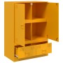 Aparador de acero amarillo mostaza 67x39x95 cm by vidaXL, Sideboards - Ref: Foro24-841808, Price: 173,66 €, Discount: %