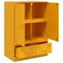 Aparador de acero amarillo mostaza 67x39x95 cm de vidaXL, Aparadores - Ref: Foro24-841808, Precio: 171,41 €, Descuento: %