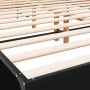 Bettgestell aus Holzwerkstoff und schwarzem Metall, 140 x 200 cm von vidaXL, Betten und Lattenroste - Ref: Foro24-3279997, Pr...
