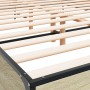 Estructura cama madera ingeniería metal roble Sonoma 150x200 cm de vidaXL, Camas y somieres - Ref: Foro24-3280003, Precio: 15...