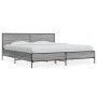 Estructura cama madera ingeniería metal gris Sonoma 200x200 cm de vidaXL, Camas y somieres - Ref: Foro24-3280020, Precio: 173...