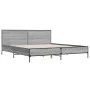 Sonoma-graues Metall-Holzwerkstoff-Bettgestell, 200 x 200 cm von vidaXL, Betten und Lattenroste - Ref: Foro24-3280020, Preis:...