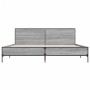 Estructura cama madera ingeniería metal gris Sonoma 200x200 cm de vidaXL, Camas y somieres - Ref: Foro24-3280020, Precio: 173...