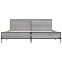 Sonoma-graues Metall-Holzwerkstoff-Bettgestell, 200 x 200 cm von vidaXL, Betten und Lattenroste - Ref: Foro24-3280020, Preis:...