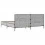Sonoma-graues Metall-Holzwerkstoff-Bettgestell, 200 x 200 cm von vidaXL, Betten und Lattenroste - Ref: Foro24-3280020, Preis:...