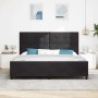 Estructura de cama con cabecera Negro 200 x 200 cm Terciopelo