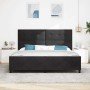 Estructura de cama con cabecera Negro 200 x 200 cm Terciopelo en Camas y somieres | Comprar online en Foro24