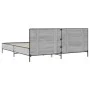 Sonoma gray metal engineered wood bed frame 180x200 cm by vidaXL, Beds and slatted bases - Ref: Foro24-3280015, Price: 165,20...