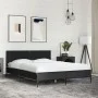 Engineered wood and black metal bed frame 120x190cm by vidaXL, Beds and slatted bases - Ref: Foro24-3280022, Price: 144,73 €,...