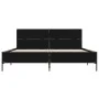 Engineered wood and black metal bed frame 120x190cm by vidaXL, Beds and slatted bases - Ref: Foro24-3280022, Price: 144,73 €,...