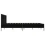 Engineered wood and black metal bed frame 120x190cm by vidaXL, Beds and slatted bases - Ref: Foro24-3280022, Price: 144,73 €,...