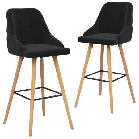 Küchenhocker 2 Einheiten aus schwarzem Samt von vidaXL, Küchenhocker - Ref: Foro24-289469, Preis: 213,83 €, Rabatt: %