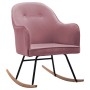 Rosafarbener Schaukelstuhl aus Samt von vidaXL, Schaukelstühle - Ref: Foro24-289522, Preis: 141,69 €, Rabatt: %