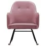 Silla mecedora de terciopelo rosa de vidaXL, Mecedoras - Ref: Foro24-289522, Precio: 140,09 €, Descuento: %
