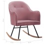 Pink Velvet Rocking Chair by vidaXL, Rocking chairs - Ref: Foro24-289522, Price: 141,69 €, Discount: %
