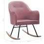 Silla mecedora de terciopelo rosa de vidaXL, Mecedoras - Ref: Foro24-289522, Precio: 140,09 €, Descuento: %